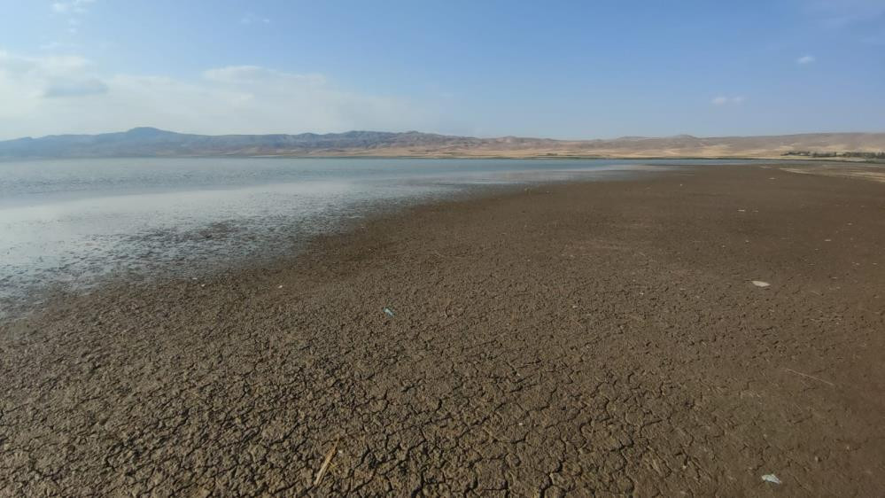 Kuş cenneti Erçek Gölü'ndeki çekilme tehlikeli seviyeye ulaştı