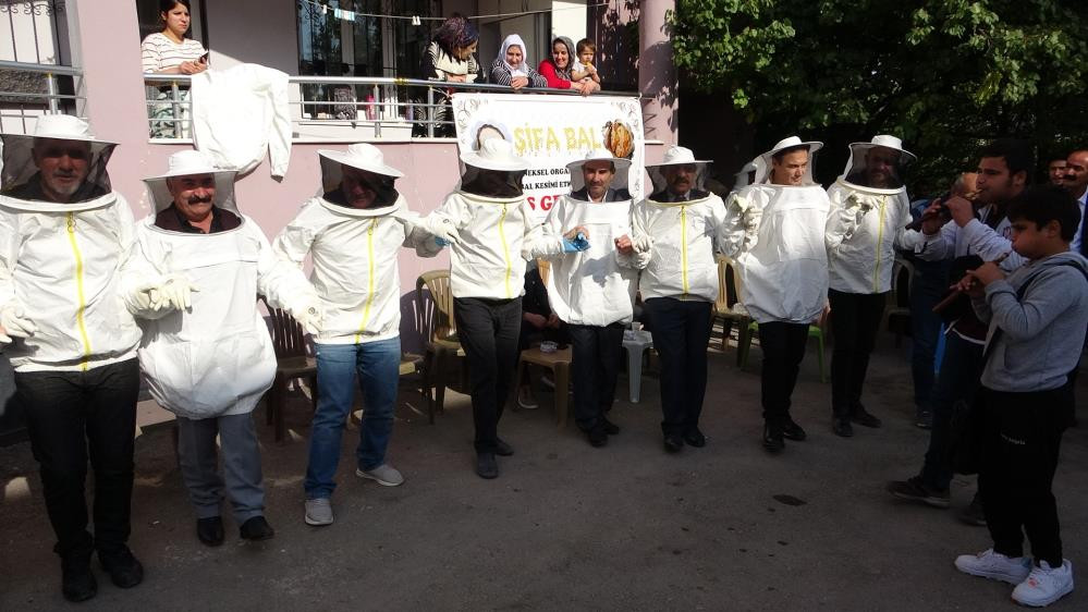 Van'da halaylı bal hasadı