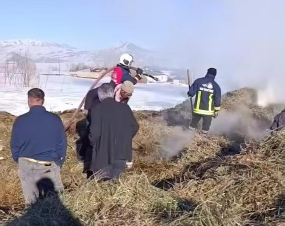 Van'ın İpekyolu ilçesinde ot yangını